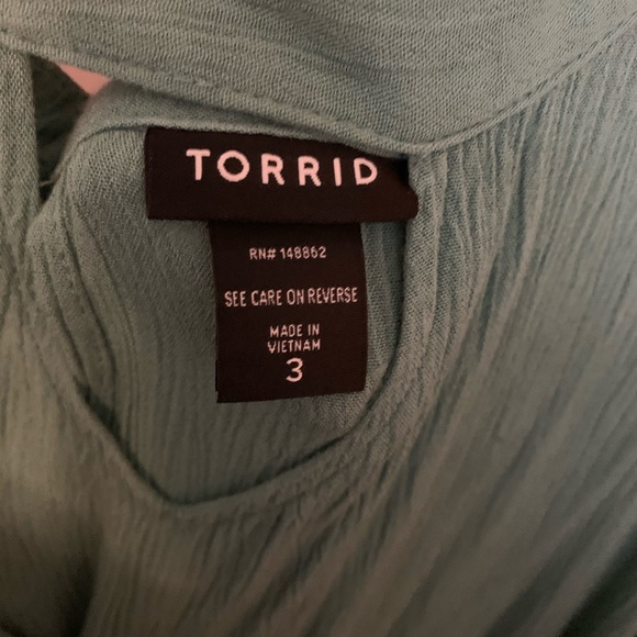 Seafoam Green hi-lo Surplice Tunic - Torrid - Picture 5 of 5